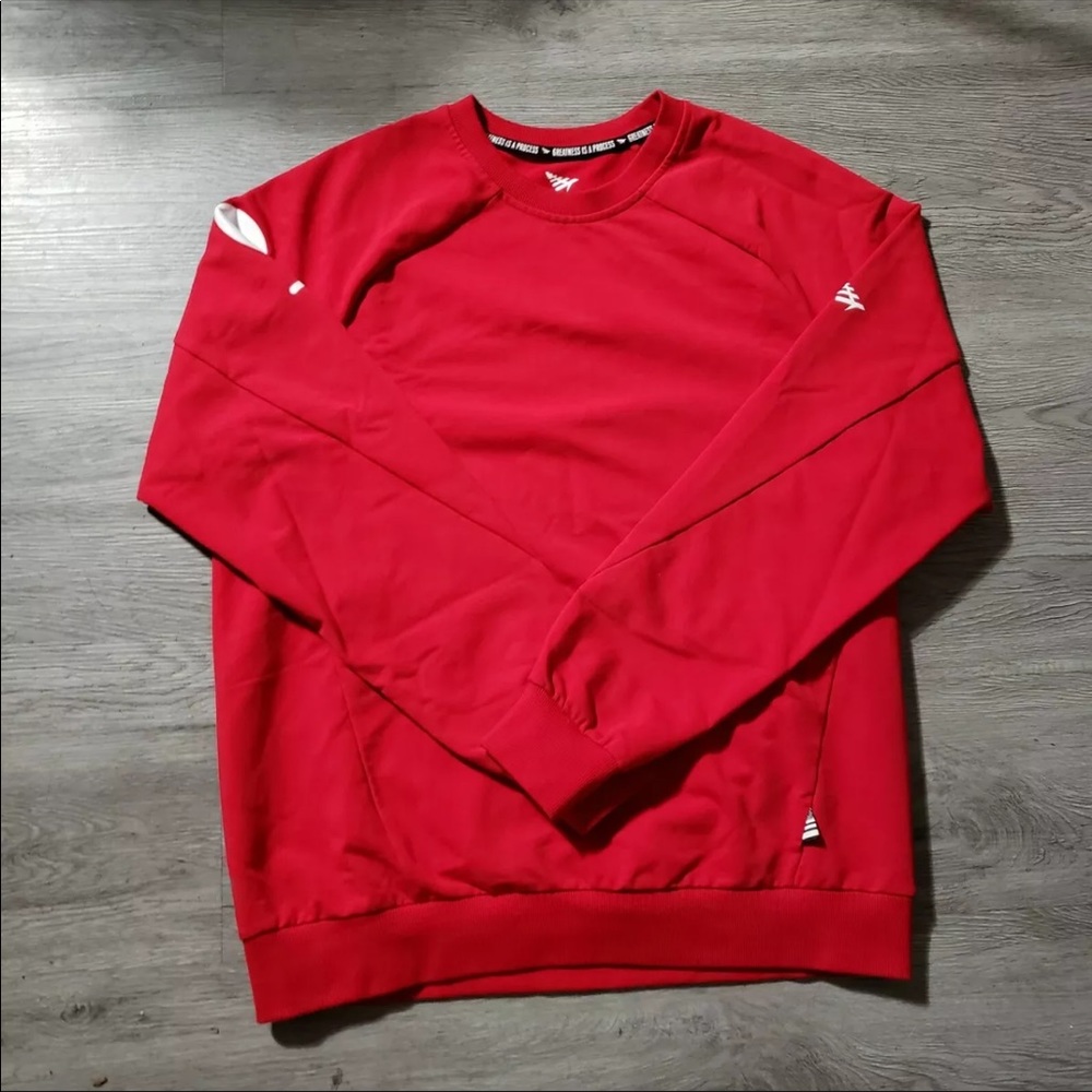 Paper Planes Blood Shot Red Crewneck Big Logo Size L